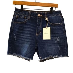 KanCan, NWT, Jean Shorts, Distressed, Frayed Hemline, Stretchy, Women's Sz 9/28